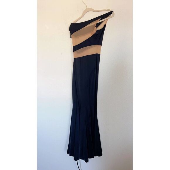 Norma Kamali Snake Mesh Fishtail Gown in Black L EU40 - Picture 9 of 9